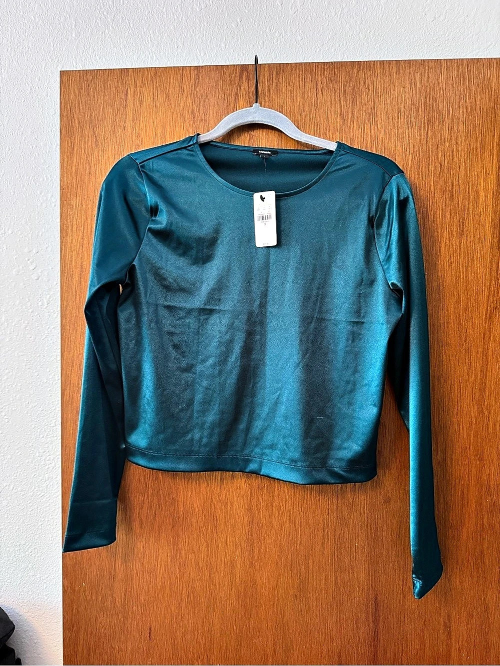 NWT Express Satin Long Sleeve Top Small